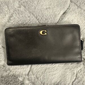 Coach Black Leather Card Holder